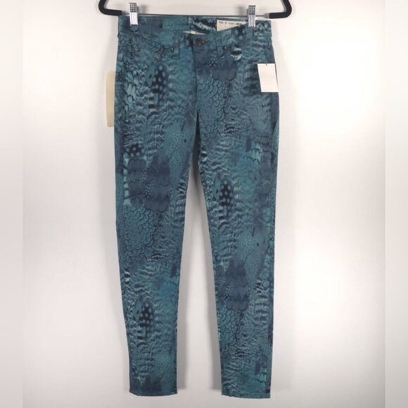 NWT rag & bone/JEAN Peacock‎ Feather Skinny Legging COTTON/ROICA W1503O026 Sz 26 - Picture 4 of 14